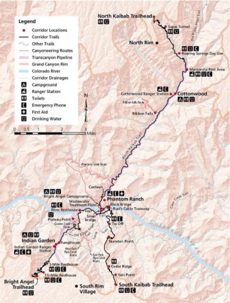 grand canyon trail map